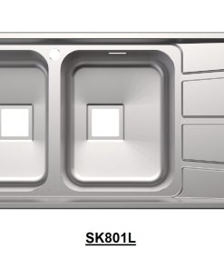 سینک دو لگنه توکار لگن چپ آلتون مدل SK801L